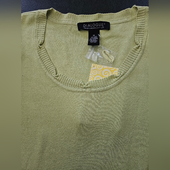 NWT - Silk Stretch Blend Dialogue Heavyweight Green Jersey - Size 1X - Picture 3 of 7